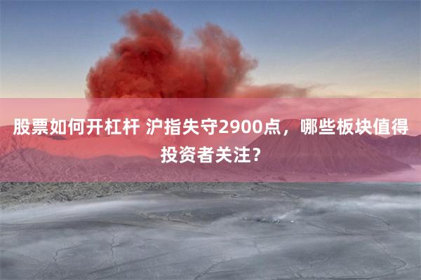 股票如何开杠杆 沪指失守2900点，哪些板块值得投资者关注？