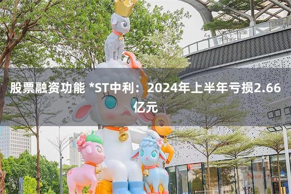 股票融资功能 *ST中利：2024年上半年亏损2.66亿元