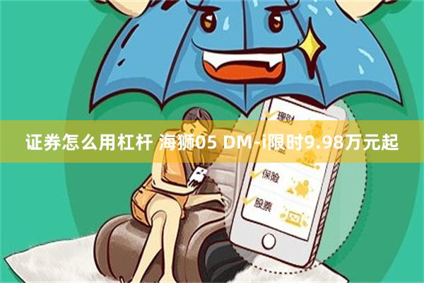 证券怎么用杠杆 海狮05 DM-i限时9.98万元起